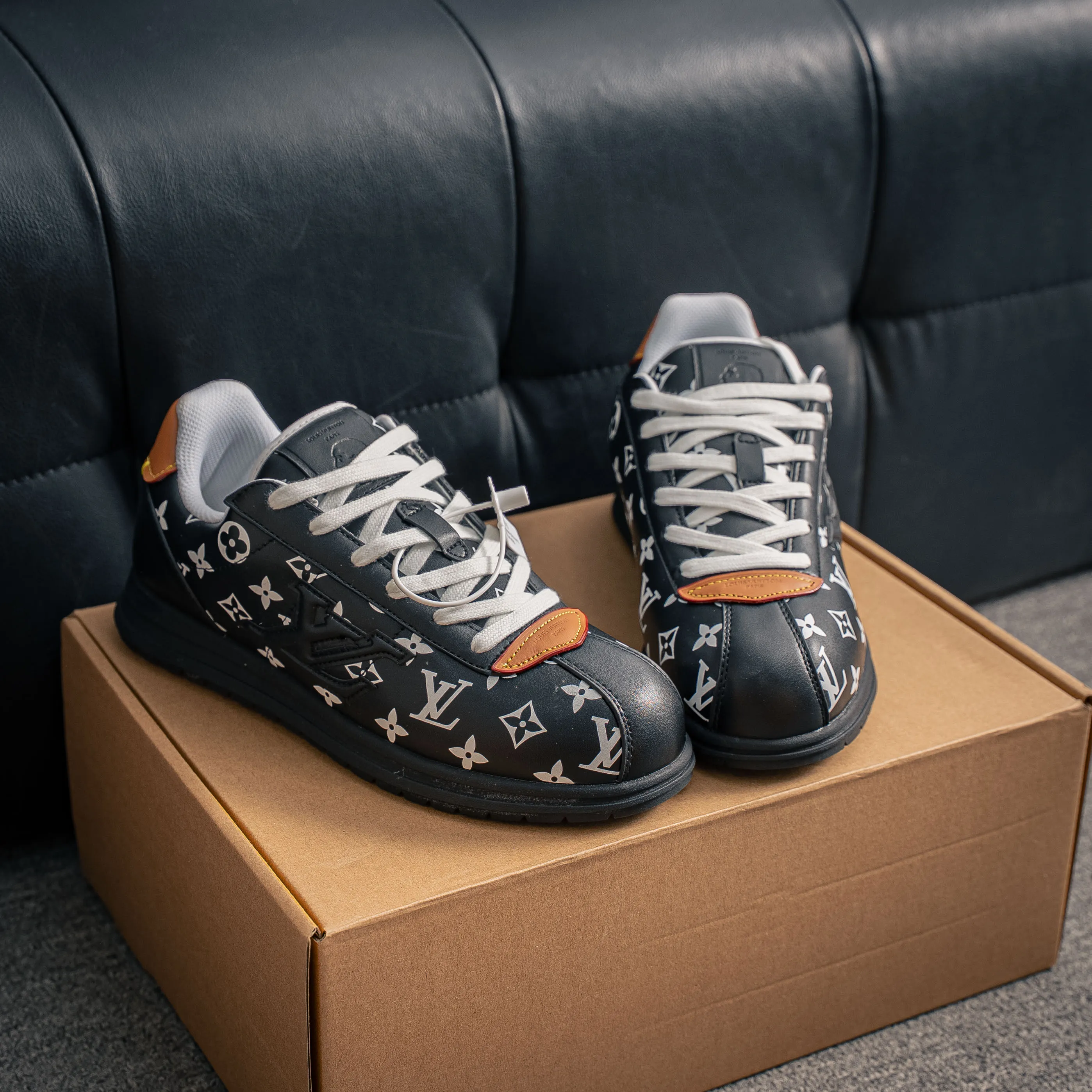 # LOUIS VUITTON x Nigo lv Buttersoft Cowhide Leather FW 25 Lace-Up Low-Top Shoes Same Style